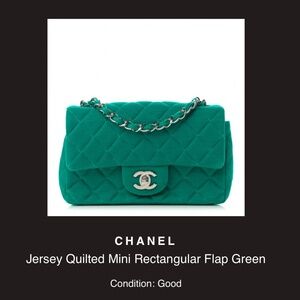 Chanel Quilted Mini Rectangular Flap Green